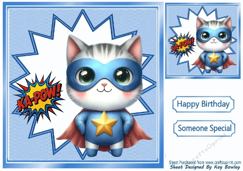 Super Animal In Funky Blue 8X8 Frame (THREE)