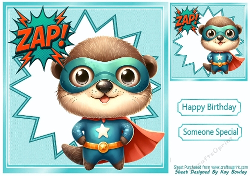 Super Animal In Funky Turq 8X8 Frame (FIVE)