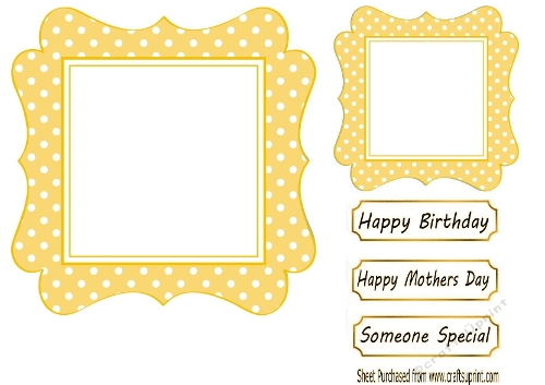 Gold Wavy Polkadot 7X7 Card Front/Toppers