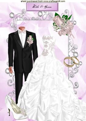 Celebrating! the Bride & Groom A4 Topper
