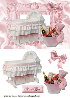Baby Girls Moses Basket & Accessories