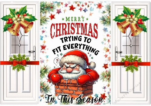 Santa With Funny Humour Gatefold For Christmas (TWO)