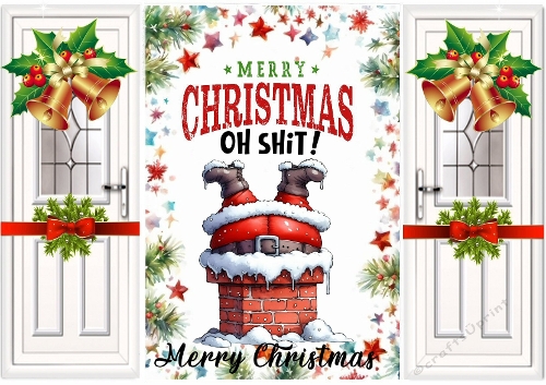 Santa With Funny Humour Gatefold For Christmas (FIVE)