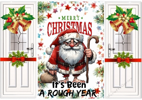 Santa With Funny Humour Gatefold For Christmas (SIX)