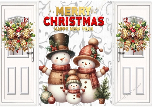 Lovely Christmas  Snowman & Family Gatefold  (THREE)