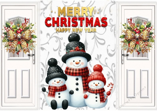 Lovely Christmas  Snowman & Family Gatefold  (FOUR)