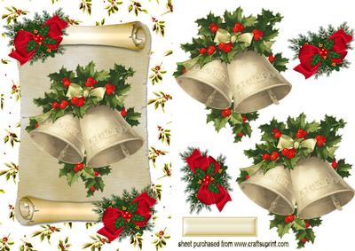 Christmas Bells on a Scroll