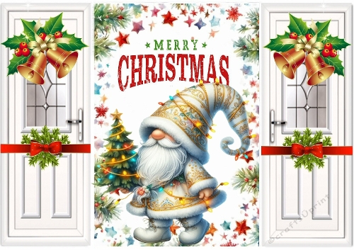 Lovely Gold Christmas Santa Gatefold  (THREE)