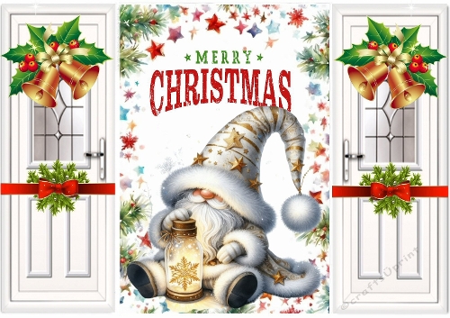 Lovely Gold Christmas Santa Gatefold  (FOUR)