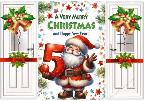 Lovely Gold Bells With Christmas Santa (AGE FIVE) Gatefold