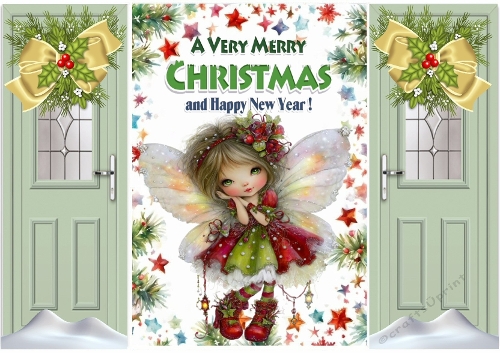 Lovely Christmas Whimsical Fairy Gatefold (THREE)
