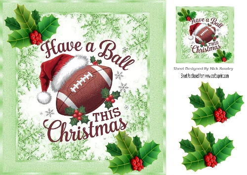 Have A Ball At Christmas With Holly 8x8