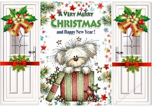 Cute Christmas Whimsical Puppy Gatefold (ONE)