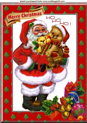 Ho! Ho! Ho! Father Christmas A4 Topper