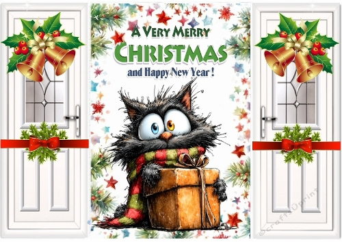 Whimsical Christmas Cat Gatefold (ONE)