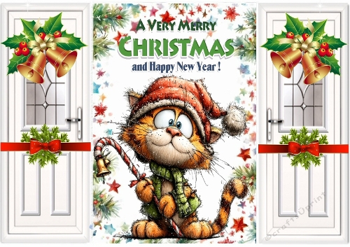 Whimsical Christmas Cat Gatefold (FOUR)