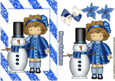 Little Girl with Snowman