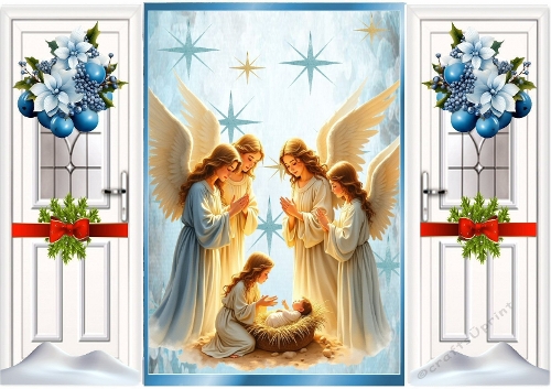 Lovely Nativity With Angels Gatefold (ONE)