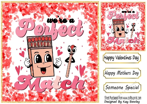 Quirky Valentines Day 8x8 Card Frame of Red Hearts