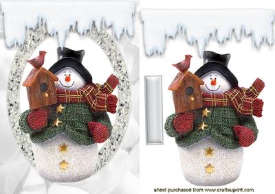 Frosty the Snowman with Little Bird House