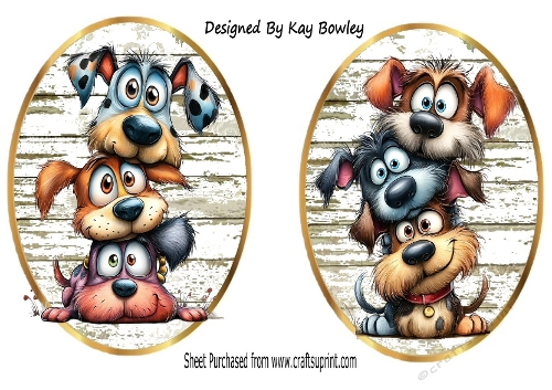 2 Funny Whimsical Dog Toppers