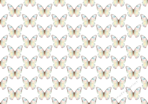 Pretty Backing Paper Of Pastel Butterflies (ONE)