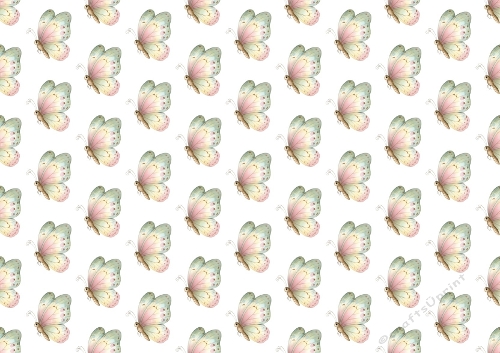 Pretty Backing Paper Of Pastel Butterflies (TWO)