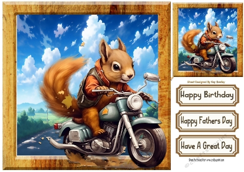 Squirrel On A Motorbike 8x8 (ONE)