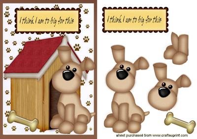Cute Little Puppy in the Dog House