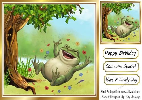 Lovely Woodland And Frog 8x8 (two)