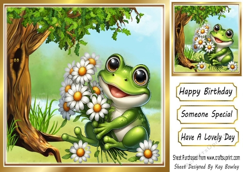 Lovely Woodland And Frog 8x8 (three)