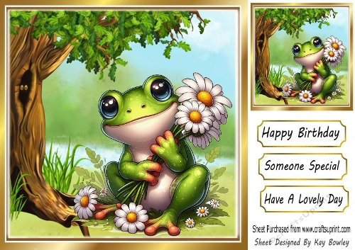 Lovely Woodland And Frog 8x8 (four)