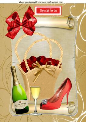 Rose Petals for a Lady, A4 Topper