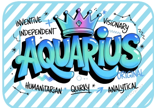 A4 Sign Of The Zodiac (AQUARIUS)