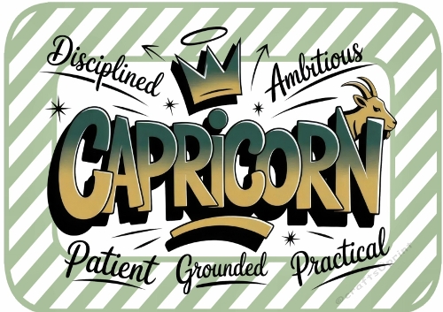 A4 Sign Of The Zodiac ( CAPRICORN )