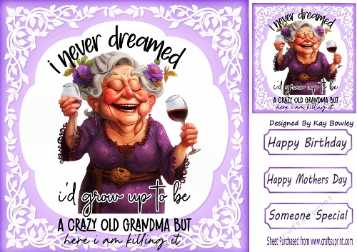 Celebration Time! Lady In Purple 8x8