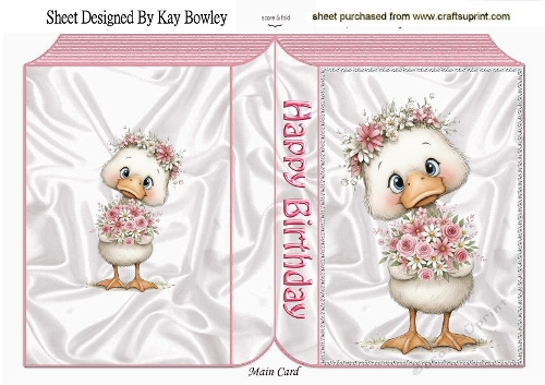 Cute Little Chick Folded Pink Book (THREE)