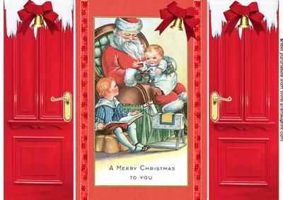 Santa with the Children, Gatefold