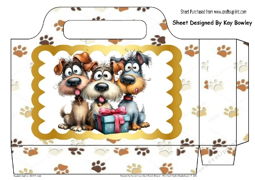 Funny Face Whimsical Dogs With Paw Prints Large Tote Bag