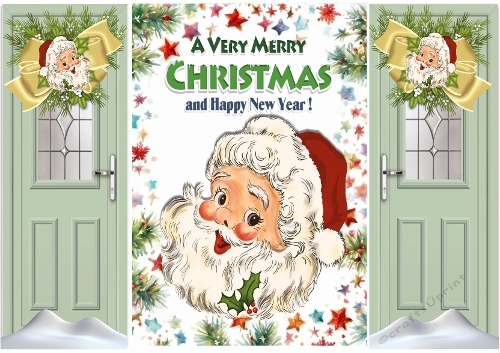 Christmas Gatefold With A Jolly Santa (ONE)