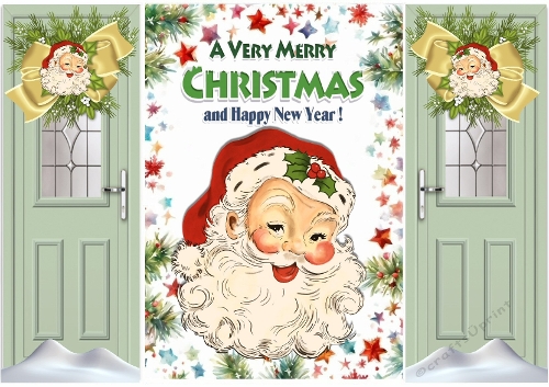 Christmas Gatefold With A Jolly Santa (TWO)