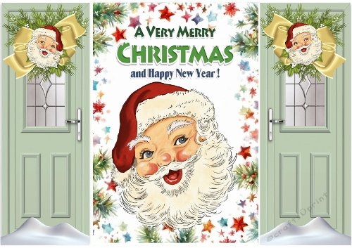 Christmas Gatefold With A Jolly Santa (THREE)