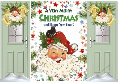 Christmas Gatefold With A Jolly Santa (FOUR)
