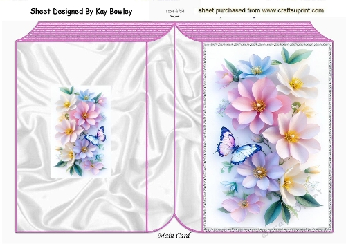 Rainbow Coloured Flowers, With Butterfly Folded Book