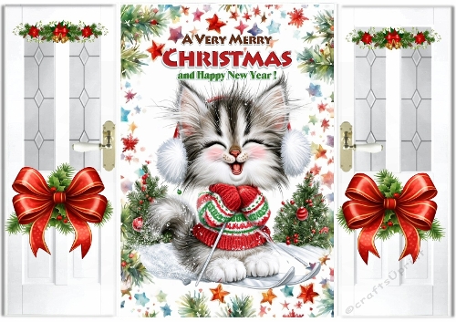 Cute Christmas Kitten In The Snow Gatefold (TWO),