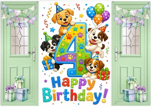 Lovely Birthday Card, Green Gatefold For A Little Boy AGED FOUR
