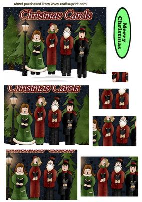 Christmas Scene of Carol Singers, Pyramids