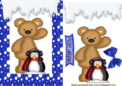 Lovely Teddy with Penguin