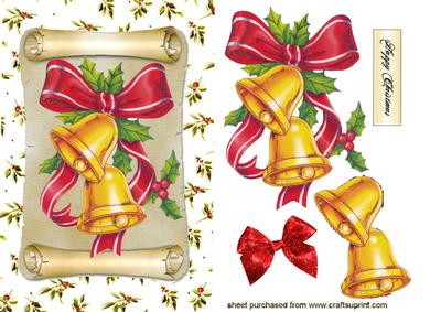 Christmas Bells on a Scroll