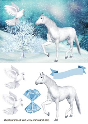 Beautiful White Horse & Dove